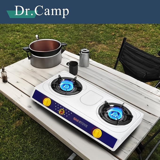 2 Burner Camping Stove with white color - Image 6