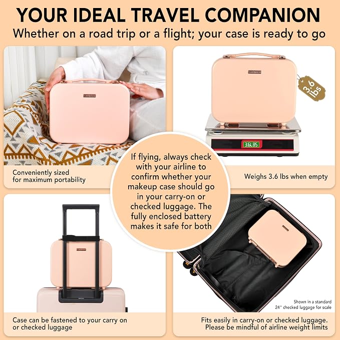 Lighted Makeup Case with Mirror - Image 5