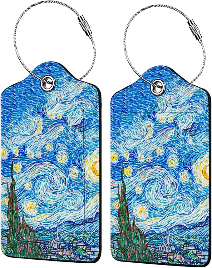 Starry Night Luggage Tag Personalized Luggage Tags by Unknown