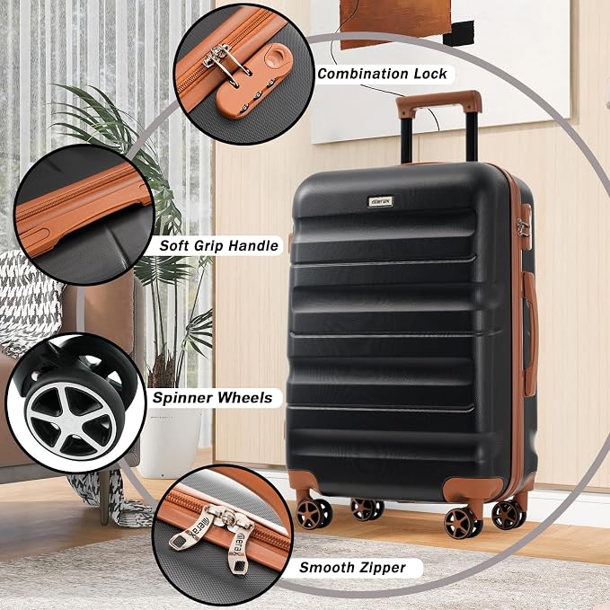 Merax Luggage Set 6 Piece, Hardshell ABS Suitcases - Image 6