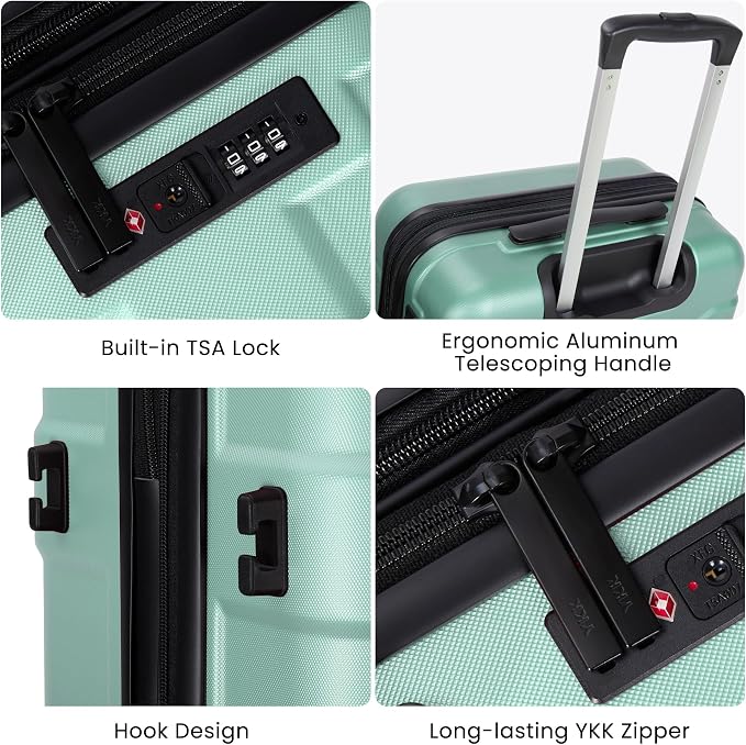Luggage Sets 3 Piece with Spinner Wheel, Hardside Suitcase Set with TSA Lock - Image 5