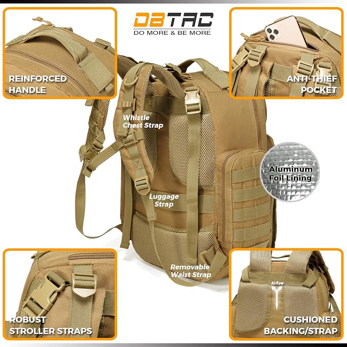 Diaper Bag Backpack for Dad, DBTAC Large Baby Nappy Bag for Men w/Changing Mat - Image 8