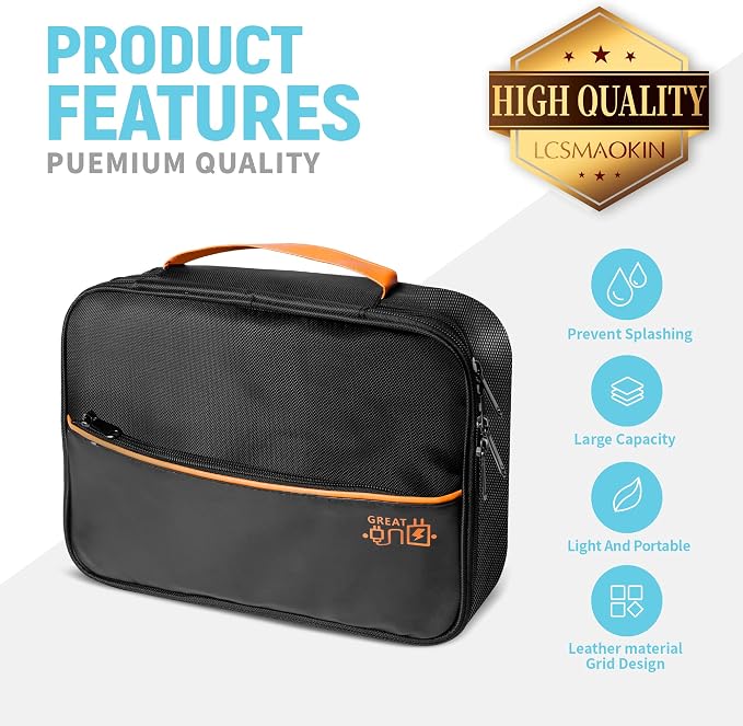 Electronics Travel Organizer, Large Double Layer Portable Waterproof Travel - Image 4