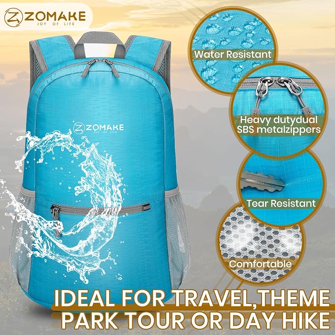 ZOMAKE Ultra Lightweight Hiking Backpack 20L - Image 4