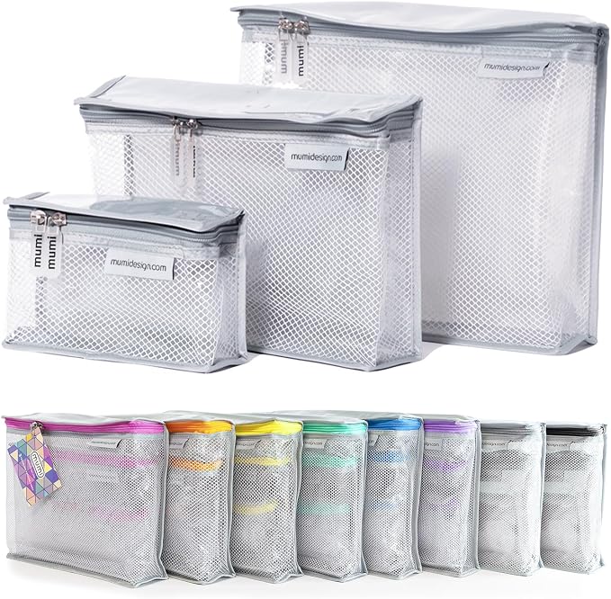 MUMI Travel Toiletry Bag Set of 3 – Clear TSA Approved Toiletry Bags by MUMI