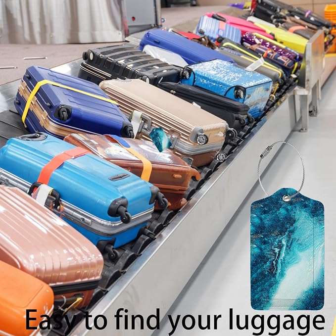 Abstract Ocean Texture Luggage Tags - Image 5