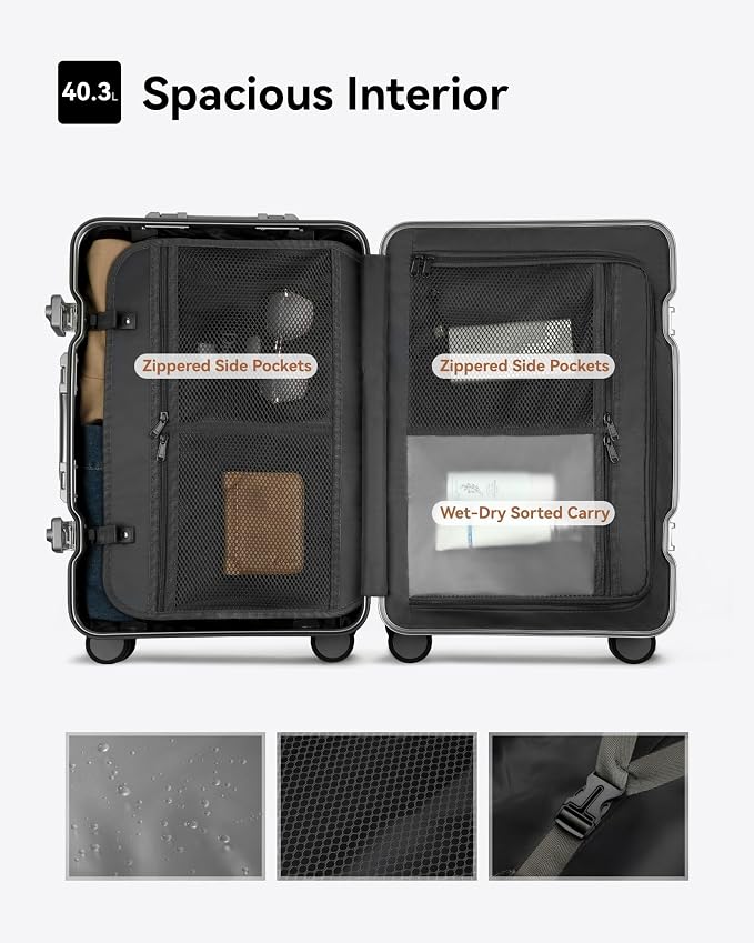 LUGGEX All Aluminum Carry On Luggage - Image 5