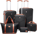 Hoteel 6 Piece Luggage Set Carry on ABS+PC Hard Shell Suitcase by HOTEEL