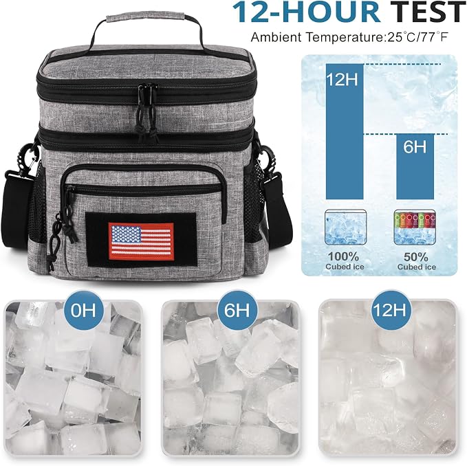 ATRIPACK Lunch Bag for Men, Double Deck Tactical Lunch Box Work - Image 3
