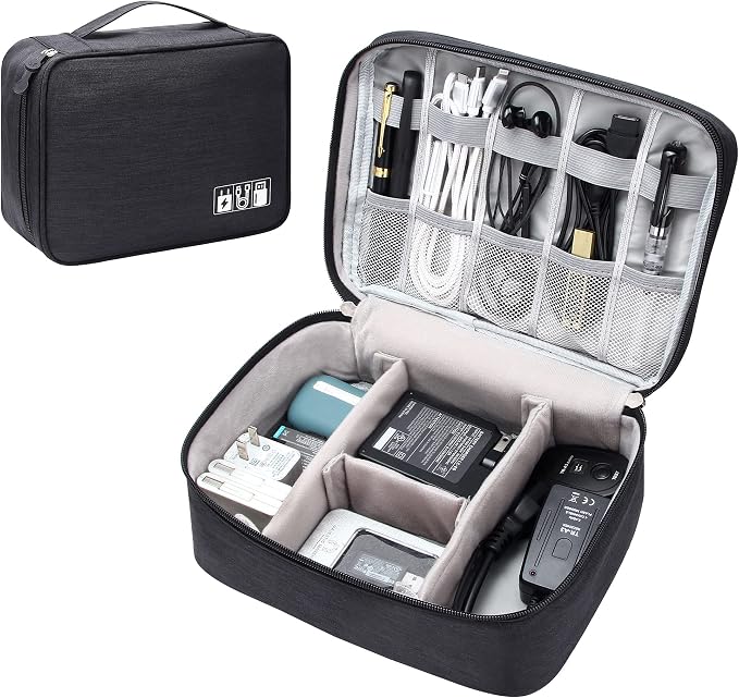 Electronics Organizer Travel Universal Cable Organizer Bag Waterproof by SELLYFELLY