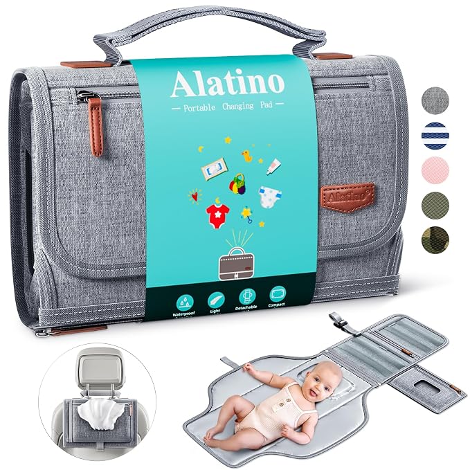 Portable Diaper Changing Pad for Baby, Detachable Travel Changing Pad by Alatino