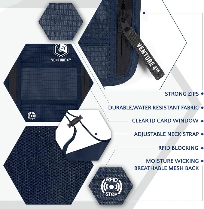 VENTURE 4TH Passport Holder Neck Pouch - Image 5