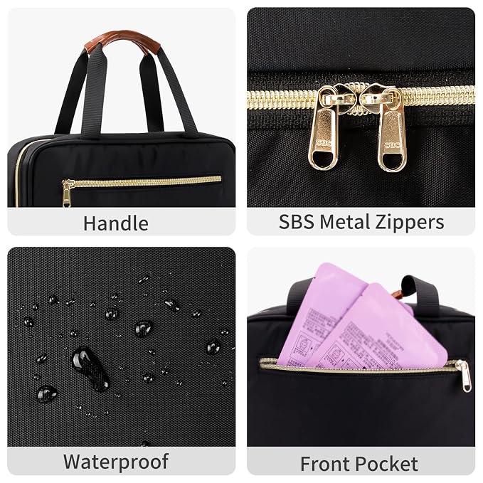 CUBETASTIC Hanging Travel Toiletry Bag, Portable Travel Makeup Bag - Image 5