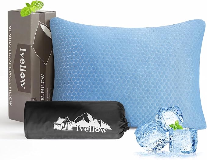 Ivellow Travel Pillow Cooling Camping Pillow by Ivellow