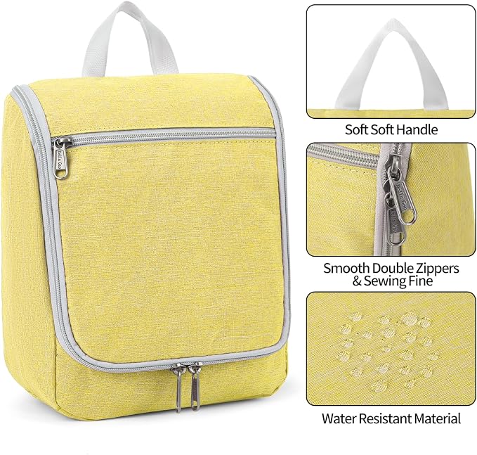 Travel Hanging Toiletry bag for Men & Women, Water-resistant Sturdy Nylon - Image 5