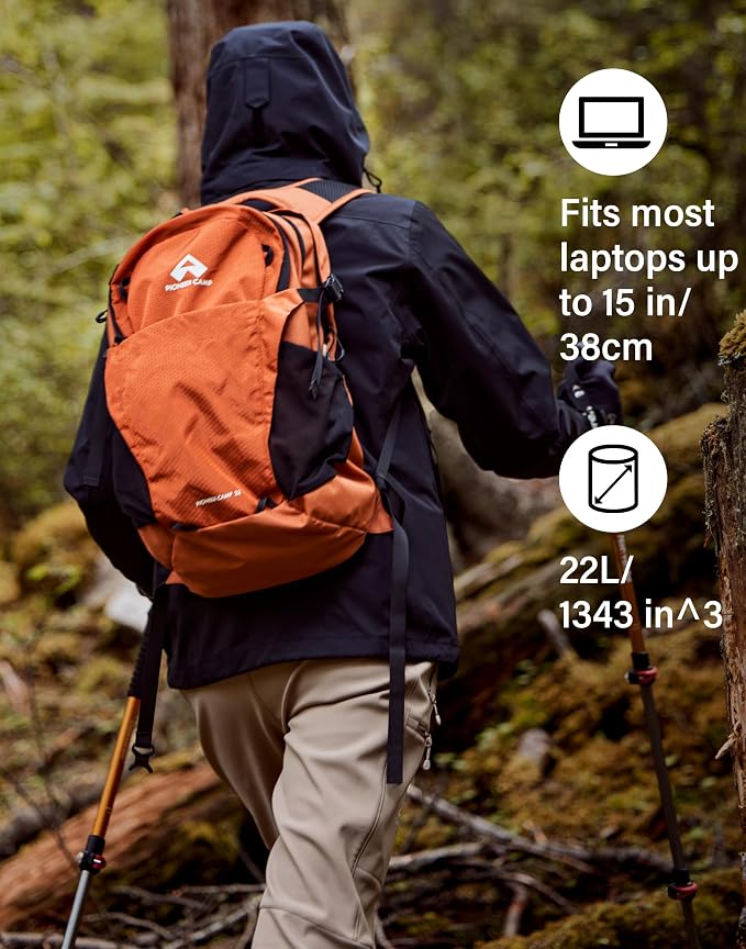 Pioneer Camp Hiking Backpack 22L Small Hiking Hydration Gear Lightweight - Image 7