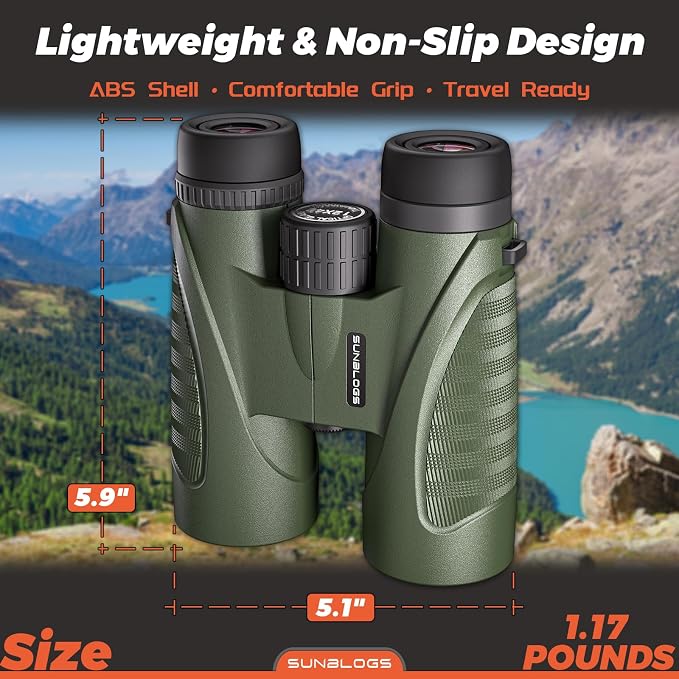 12x42 HD Binoculars for Adults, Super Bright BAK4 Prism High Powered Waterproof - Image 6