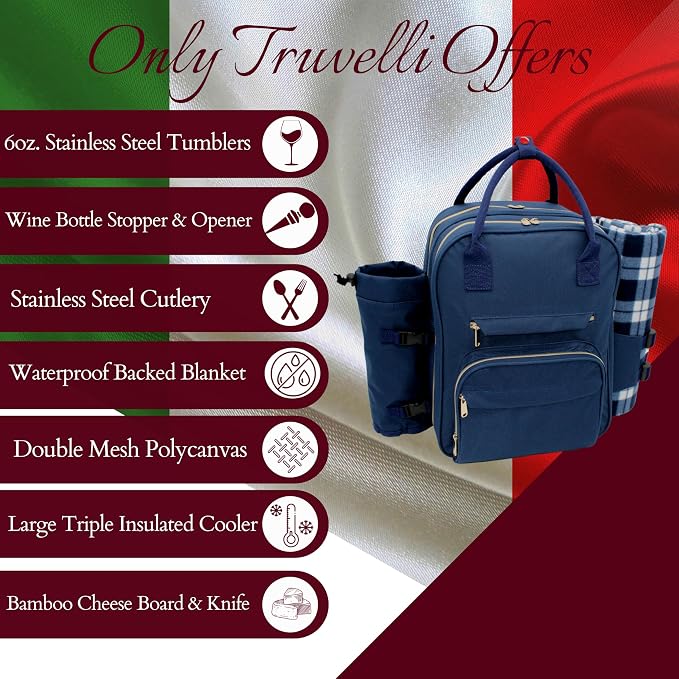 Truvelli Picnic Backpack for 2 - Image 3