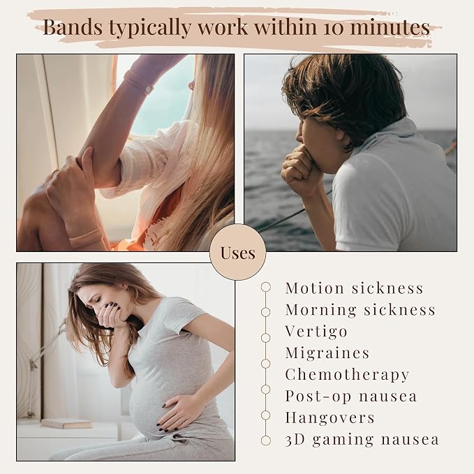 Anti Nausea Wristband | Motion Sickness Bands & Pregnancy Nausea Relief | Sea - Image 8