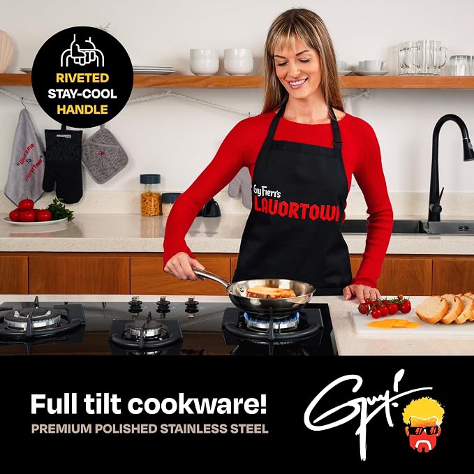 Guy Fieri's Flavortown 8" Stainless Steel Fry Pan - Image 5