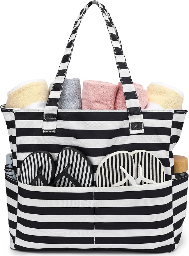 Beach Pool Bags Tote for Women Ladies Large Gym Tote Carry On Bag by BLUBOON