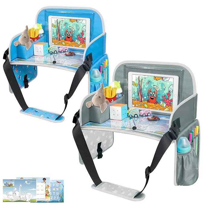 MENZOKE Kids Travel Tray for Boys or Girls, Travel Tray for Kids Car Seat by MENZOKE