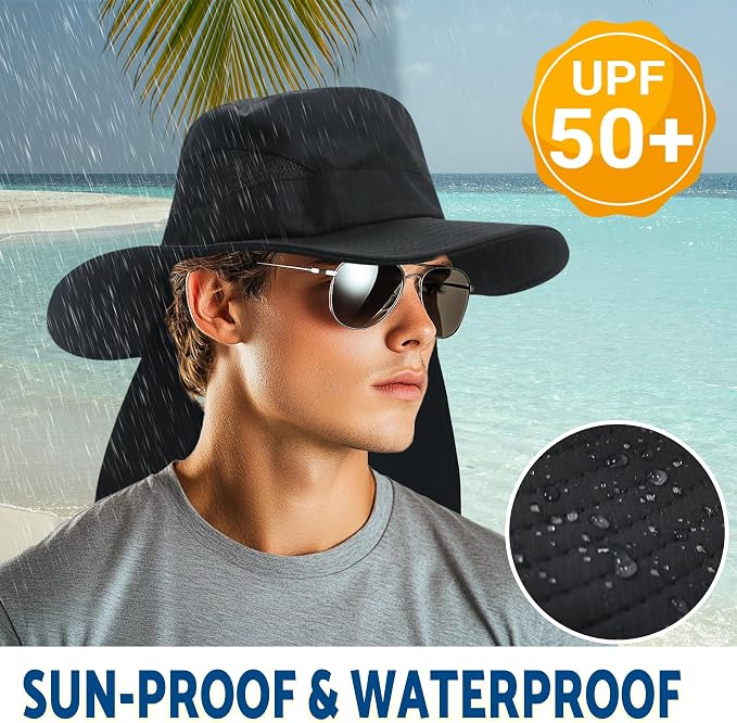 NPJY Sun Fishing Hats with Neck Flap - Image 4