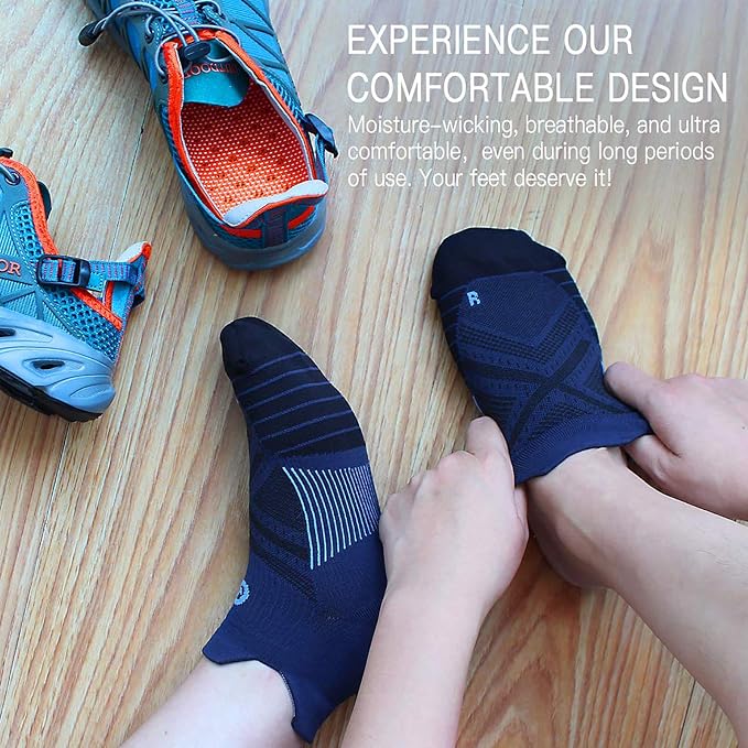 PAPLUS Ankle Compression Sock for Men and Women 2/4/6 Pairs, Low Cut - Image 5
