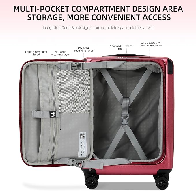 Premium Carry On Luggage, 20Inch&29 Inch Top Opening Airline Approved ABS+PC - Image 3