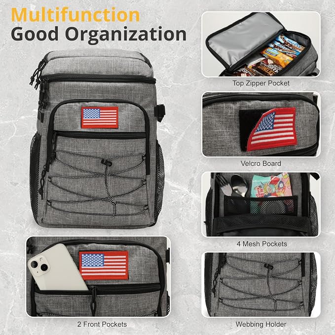 Tactical Backpack Cooler, 25L Cooler Backpack Insulated Leak-Proof, Heavy Duty - Image 5