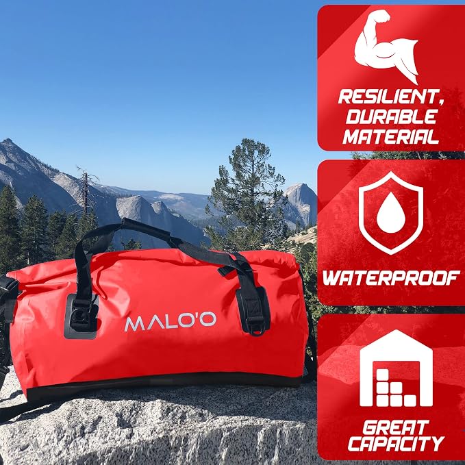 Malo'o Waterproof Dry Bag Duffel 40L/60L/100L, Roll Top Duffel Keeps Gear Dry - Image 5