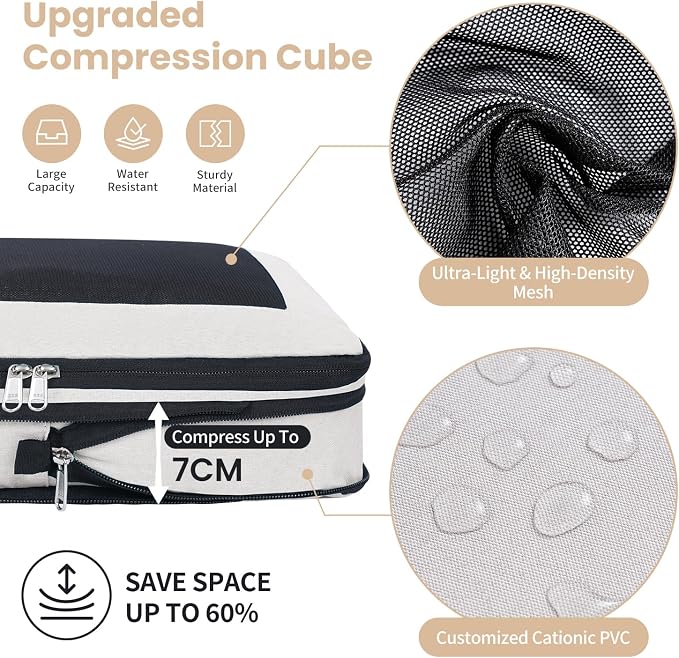 8 Set/6 Set/4 Set Compression Packing Cubes - Image 2
