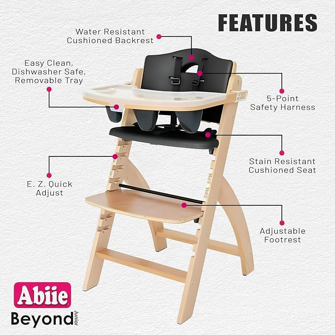 Abiie Beyond Junior Wooden High Chair - Image 2