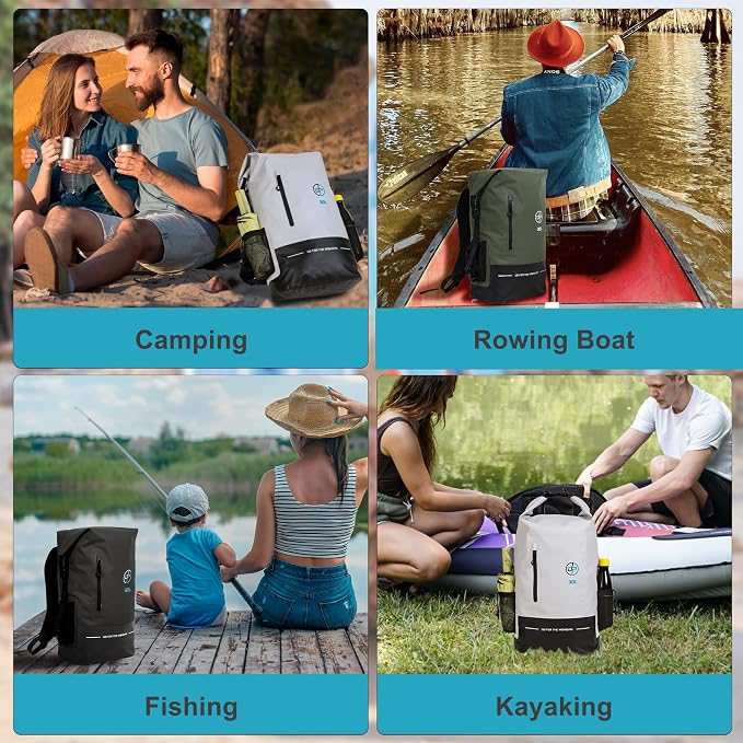 UPWELL Waterproof Dry Bag 30L Boating Backpack - Image 6