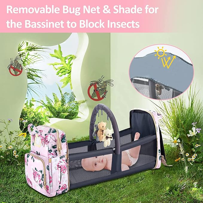 Diaper Bag Backpack with Changing Station, Foldable - Image 6