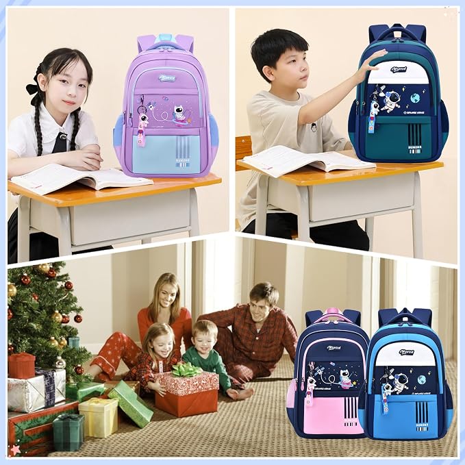 Astronaut-space Kids Backpack for Girls Elementary Middle School Backpack Book - Image 3