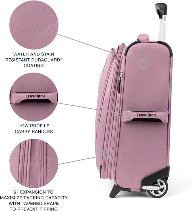 Travelpro Maxlite 5 Softside Expandable Upright 2 Wheel Carry on Luggage - Image 5