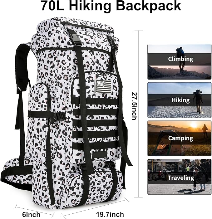 Hiking Backpack for Men 70L/100L Camping Backpack Military Rucksack Molle 3 - Image 5
