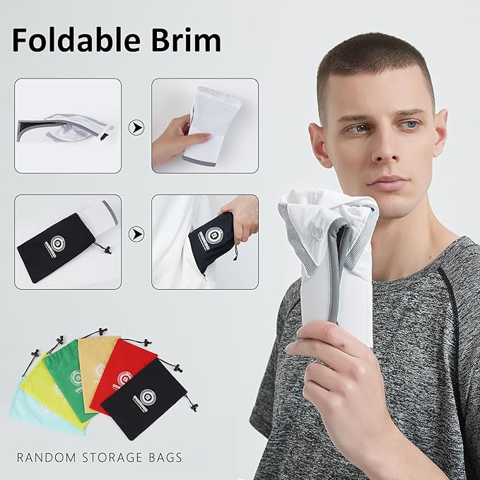 GADIEMKENSD Reflective Folding Outdoor Hat Unstructured Design UPF 50+ Sun - Image 5