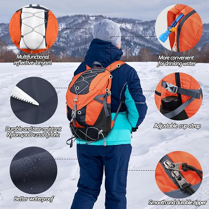 Seektop 20L Ultra Lightweight Waterproof Hiking Backpack Small Outdoor Foldable - Image 3