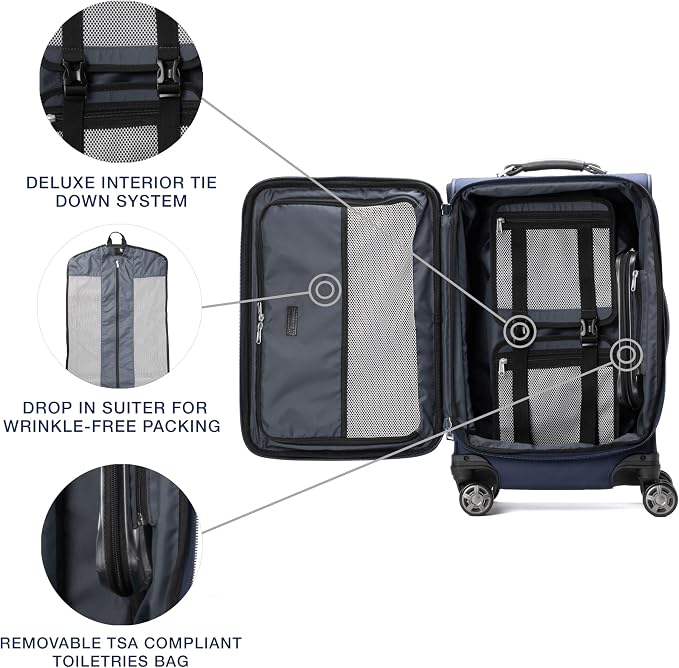 Travelpro Platinum Elite Softside Expandable Carry on Luggage, 8 Wheel Spinner - Image 5