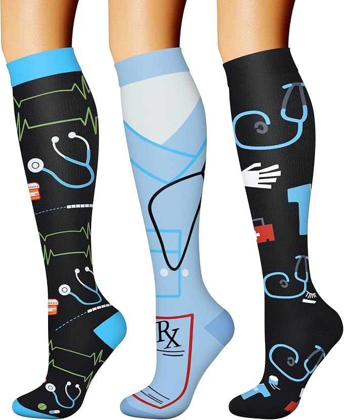 CHARMKING Compression Socks for Women & Men Circulation 15-20 mmHg is Best by CHARMKING