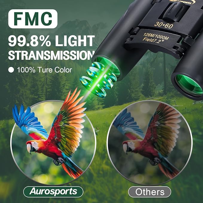 30X60 Small Binoculars for Adults Folding Bird Watching - Image 3