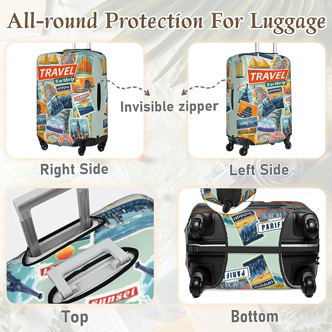 Luggage Cover, Travel Suitcase Covers, Elastic Suitcase Protective Cover - Image 6