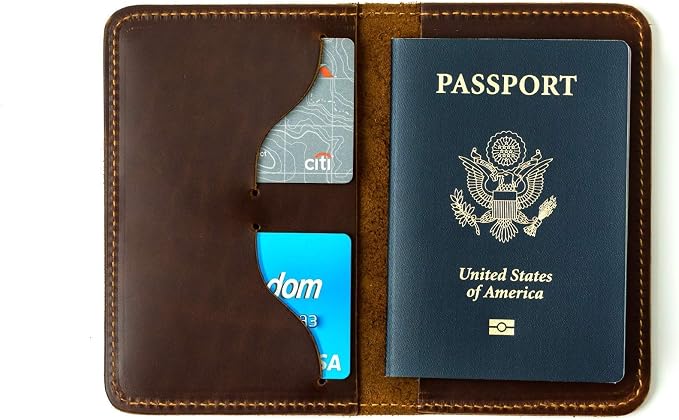 Leather Passport Cover, Field Notes Cover Wallet, Travel Passport Cover by LifetimeLeatherCo