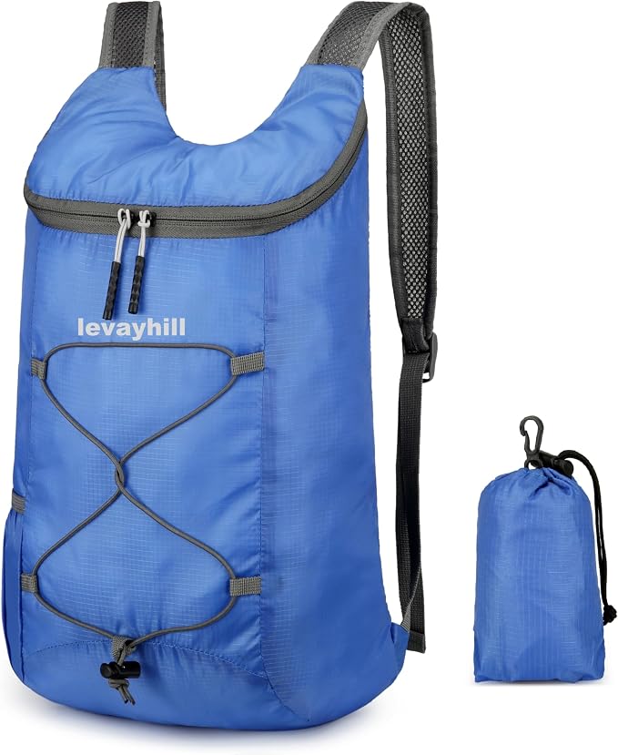 16L Hiking Daypack Lightweight Foldable Travel Backpack Water Repellent Camping by Levayhill