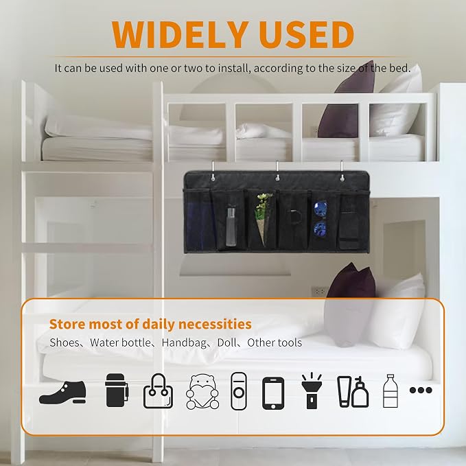 RV Shoe Pockets 6 Large Pockets Heavy Hanging Bedside Storage Organizer - Image 4