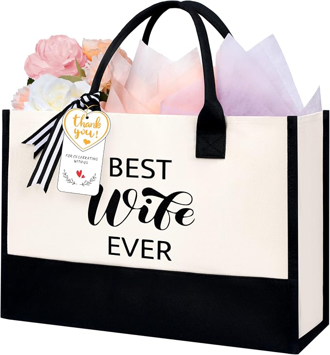 BAGAIL Initial Tote Bag, Personalized Birthday Gifts by BAGAIL