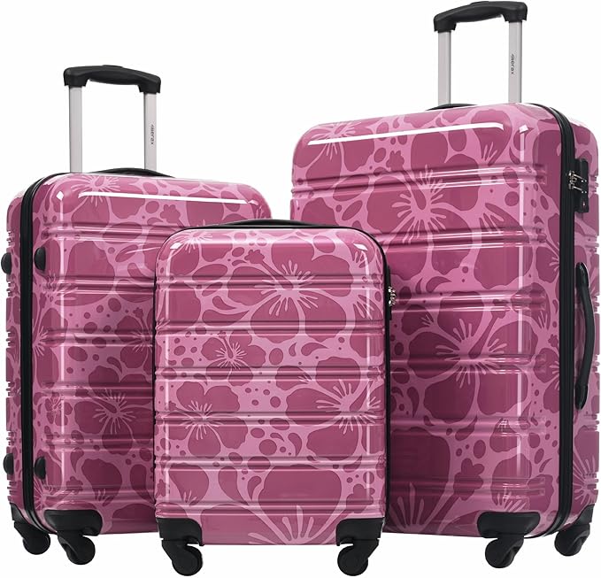 Merax Luggage Sets 3 Piece, Hardside Suitcase Set by Merax