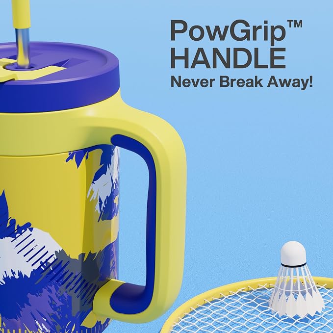 POWCAN 40 oz Tumbler with Handle, 2-in-1 Straw and Sip Lid, Dishwasher Safe - Image 3
